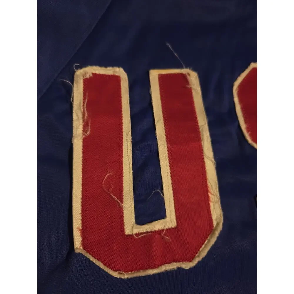 VTG 80s Adidas USA AAU ATP Ventex Keyrolan Trefoil Track Jacket Sewn Red Blue - Picture 10 of 12